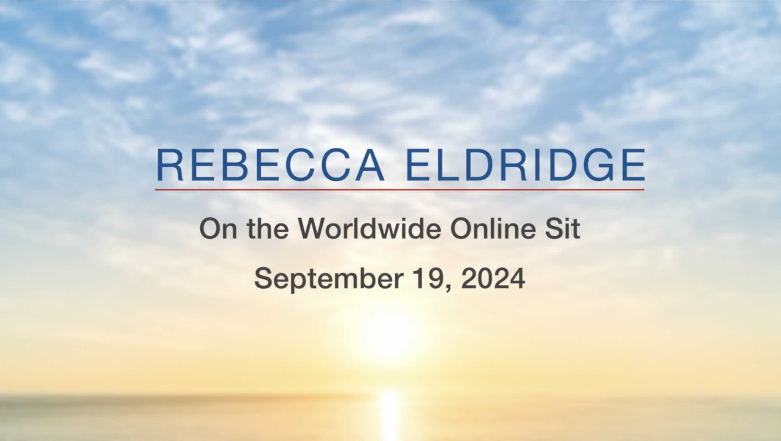 Jon Kabat-Zinn speaks at the October 24, 2019 East Coast Mindfulness Worldwide Online SIt